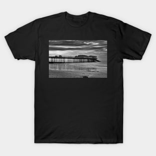 Cromer Pier in black and white T-Shirt